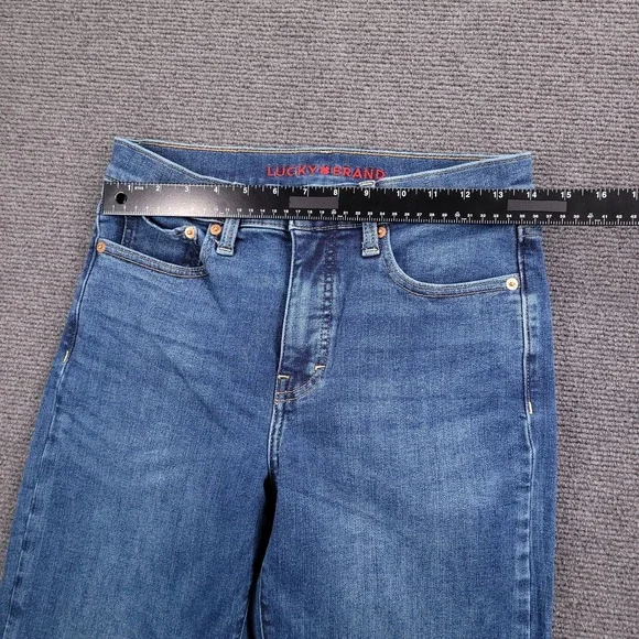 LUCKY BRAND Jeans Size 8/29 Long ZOE High Rise Straight Medium Wash Denim - Picture 9 of 15